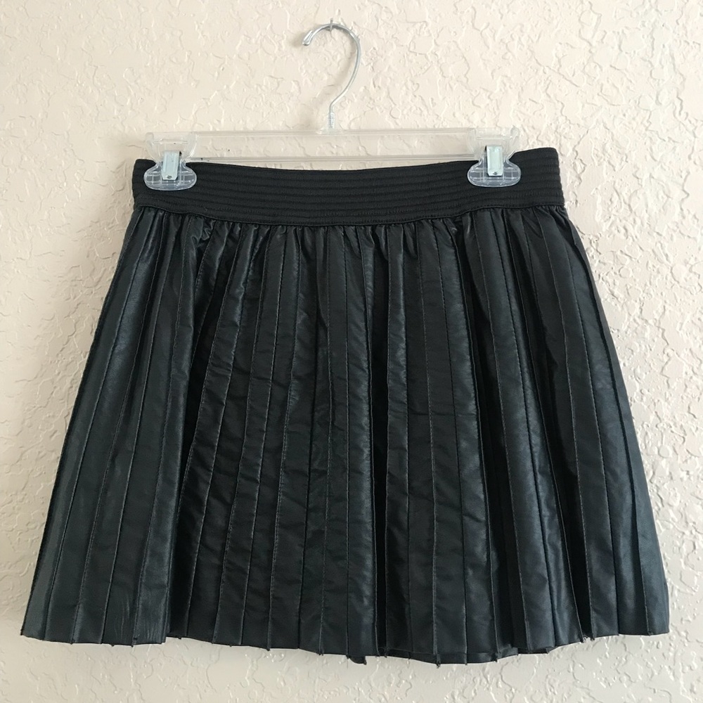 Material Girl Black Faux Leather Skirt